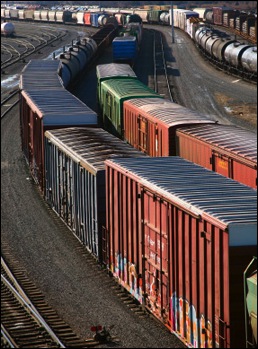 Freight railyard